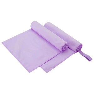 vidaXL Sporthandtücher 2 Stk Lila 100 x 50 cm Polyester und Polyamid 42011483