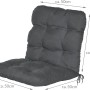 Beautissu Flair NL Niederlehner Graphitgrau 2er-Set, Gartenstuhlauflage mit Befestigung