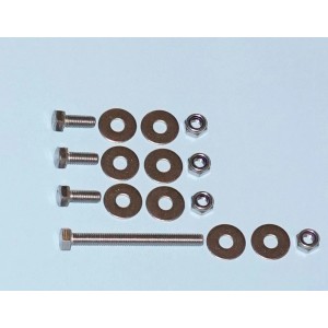 Absaar Solar Montage-Set für Balkon und Wand: Schrauben, Muttern und Unterlegscheiben aus Edelstahl.