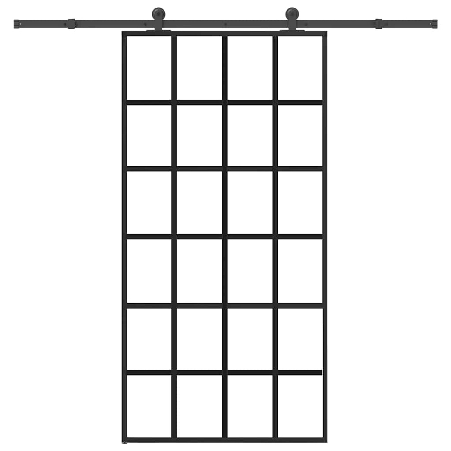 vidaXL Schiebetür mit Beschlag 102x205 cm ESG-Glas & Aluminium 3332856 günstig online kaufen