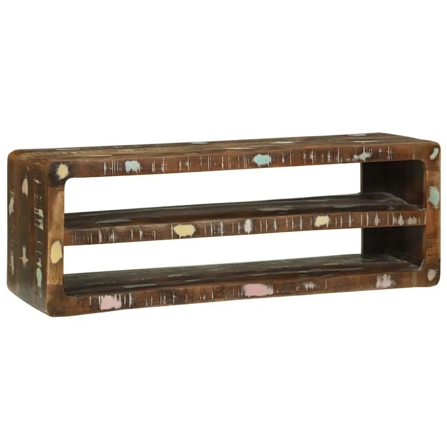 vidaXL TV-Schränk Mehrfarbig 100 x 32 x 36 cm Massivholz Altholz 4104546 günstig online kaufen