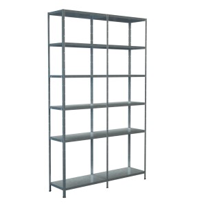 Verzinktes Schulte Steckregal mit 12 Böden, 230x140x35 cm, ideal für Lagerung.