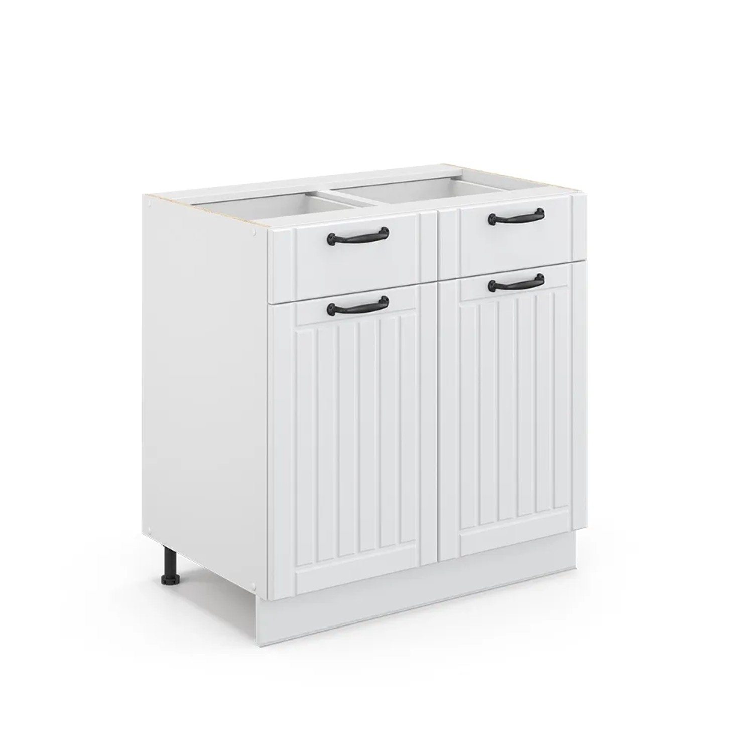 Vicco Badschrank Fame-Line Weiß Landhaus/Weiß 80 x 82 cm ohne Arbeitsplatte