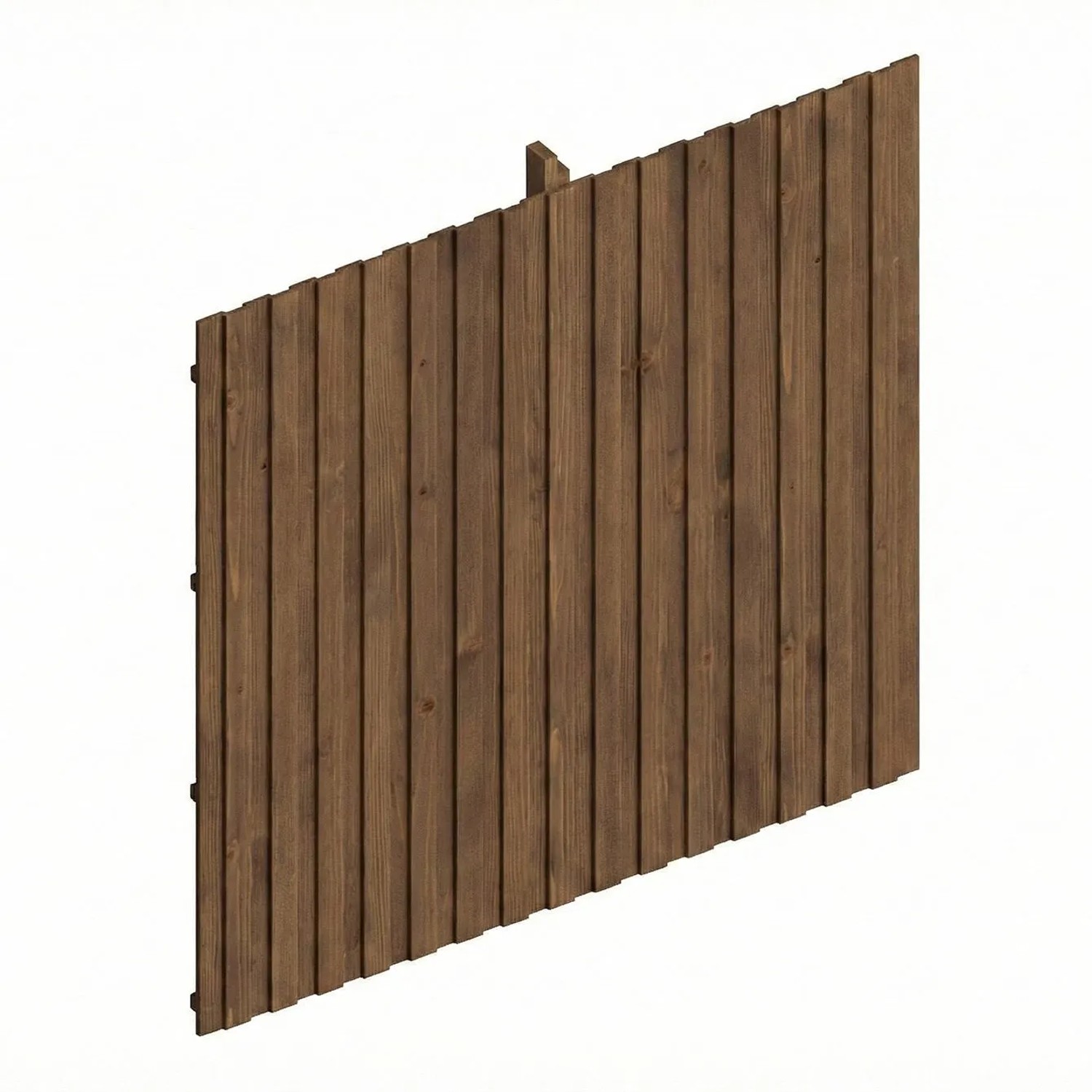 Skan Holz Rückwand Deckelschalung aus Fichte 362 cm x 330 cm in Nussbaum