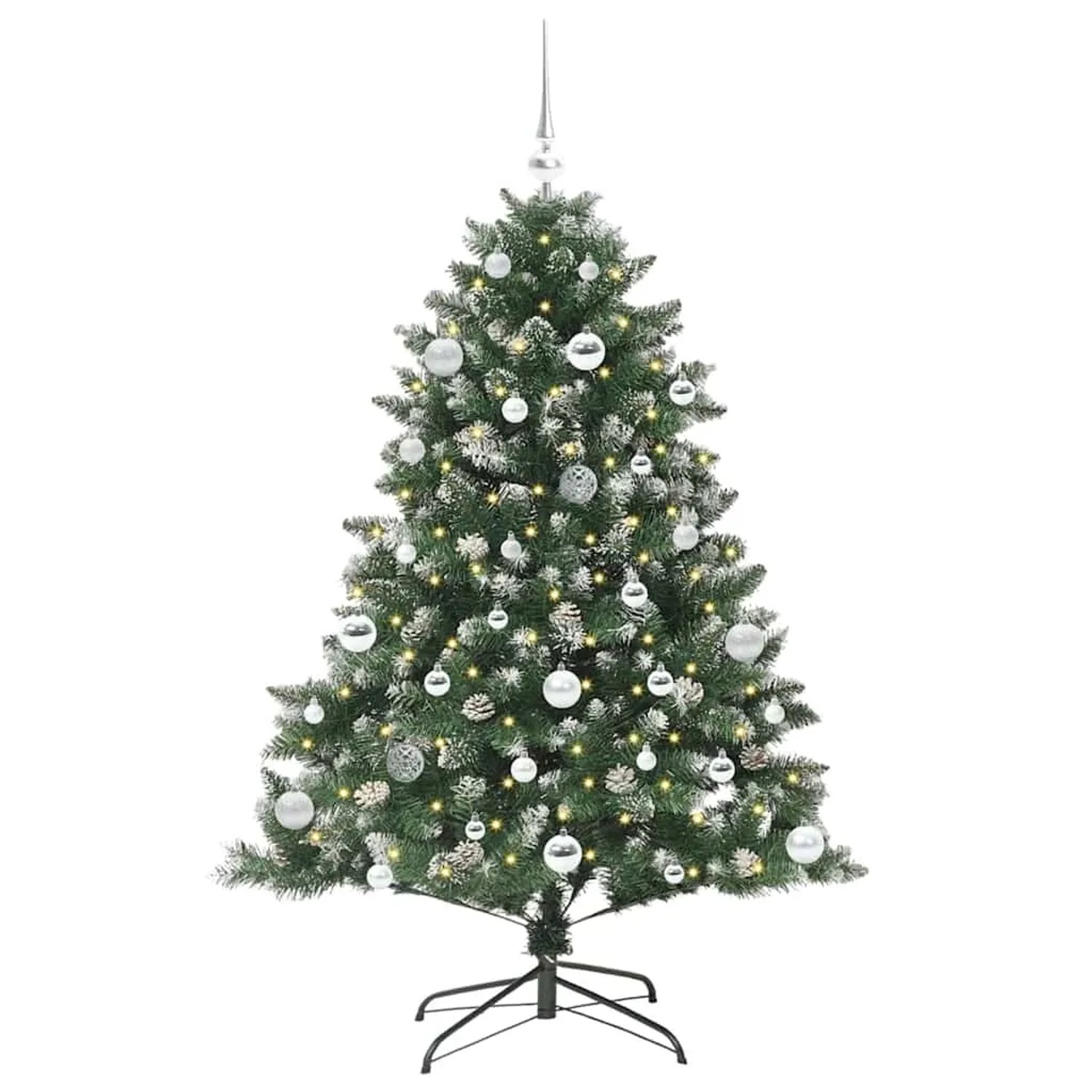 vidaXL Künstlicher Weihnachtsbaum mit 150 LEDs Grün 105 x 105 x 150 cm 3395226