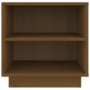 Set aus 2 honigbraunen Nachttischen aus Kiefernholz, je mit 2 Ablagen.