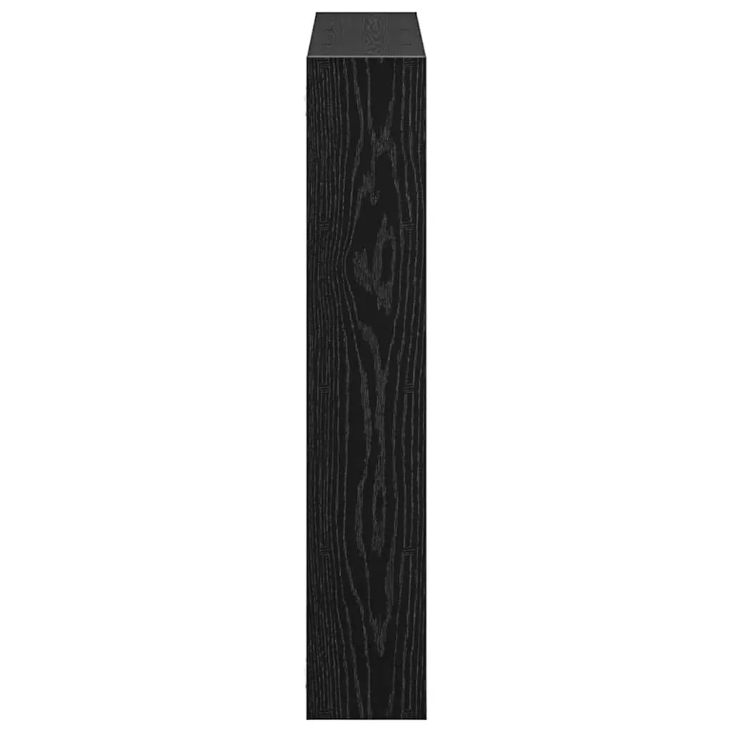 Schwarzes vidaXL Würfelregal mit 12 Fächern aus Holzwerkstoff.