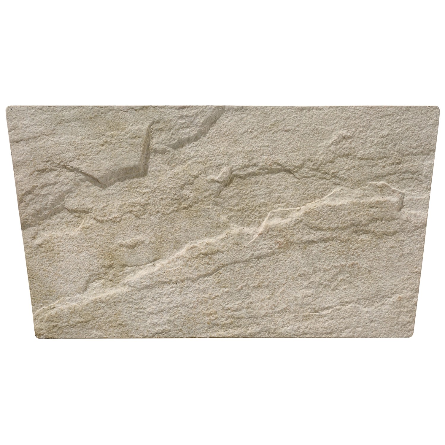 KANN Rasenkante Nativa aus Kalkstein, 35x20x4cm, in Natursteinoptik mit Schieferstruktur.