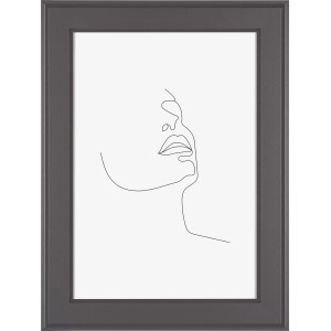 Anthrazitfarbener MDF-Bilderrahmen Malmo 24x30 cm mit Grafikdruck.
