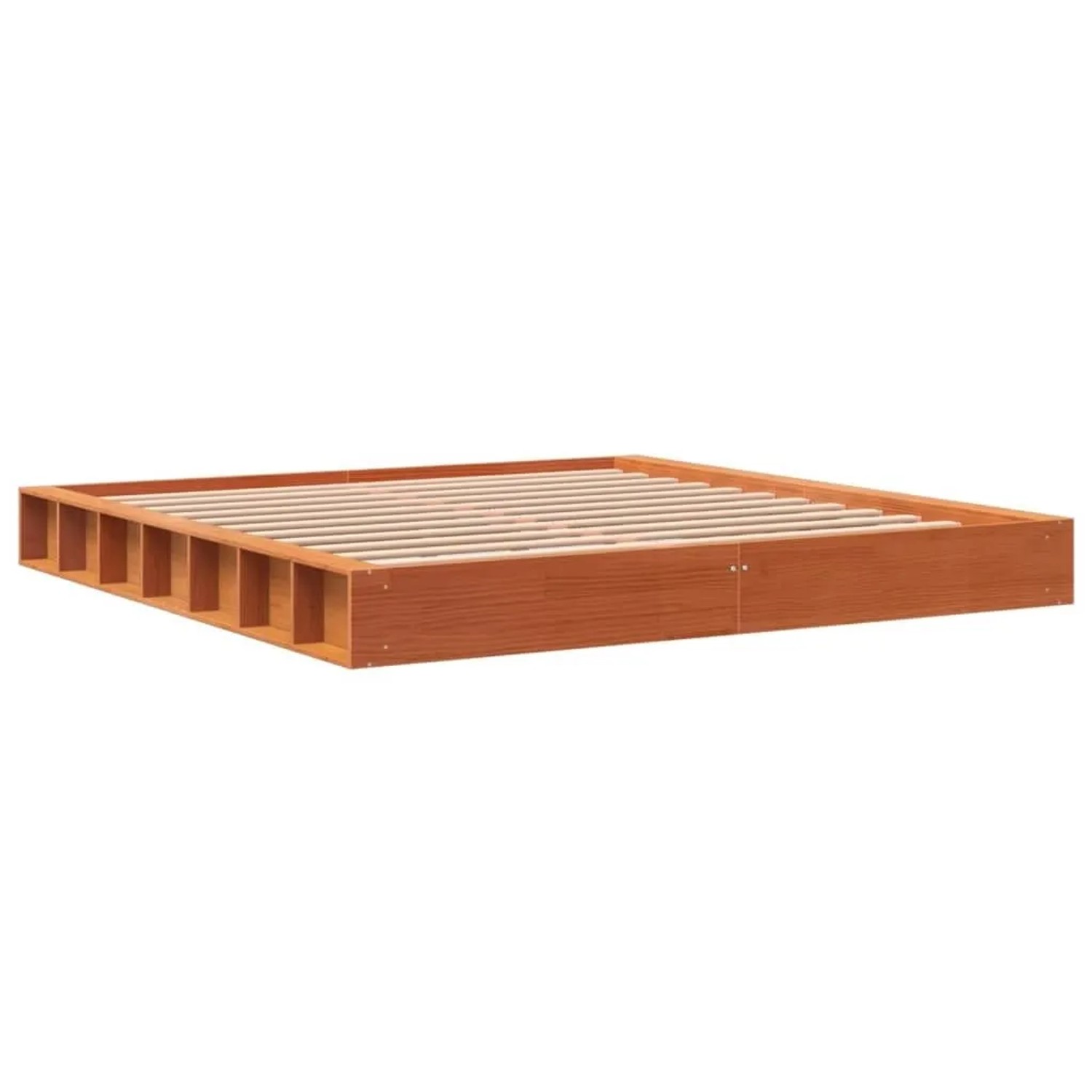 vidaXL Massivholzbett ohne Matratze Wachsbraun 200x200 Kiefernholz 3211838 günstig online kaufen