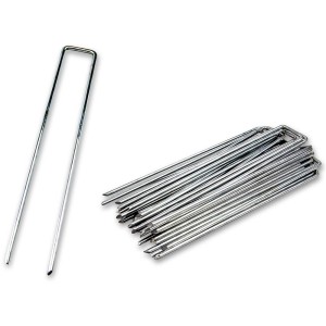 100 rostfreie Erdanker 200mm für Gewächshaus-Zubehör, Heringe aus Stahl.