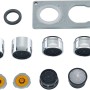 11-teiliges Wasserspar-Set mit Strahlreglern, Dichtungen und Serviceschlüssel.