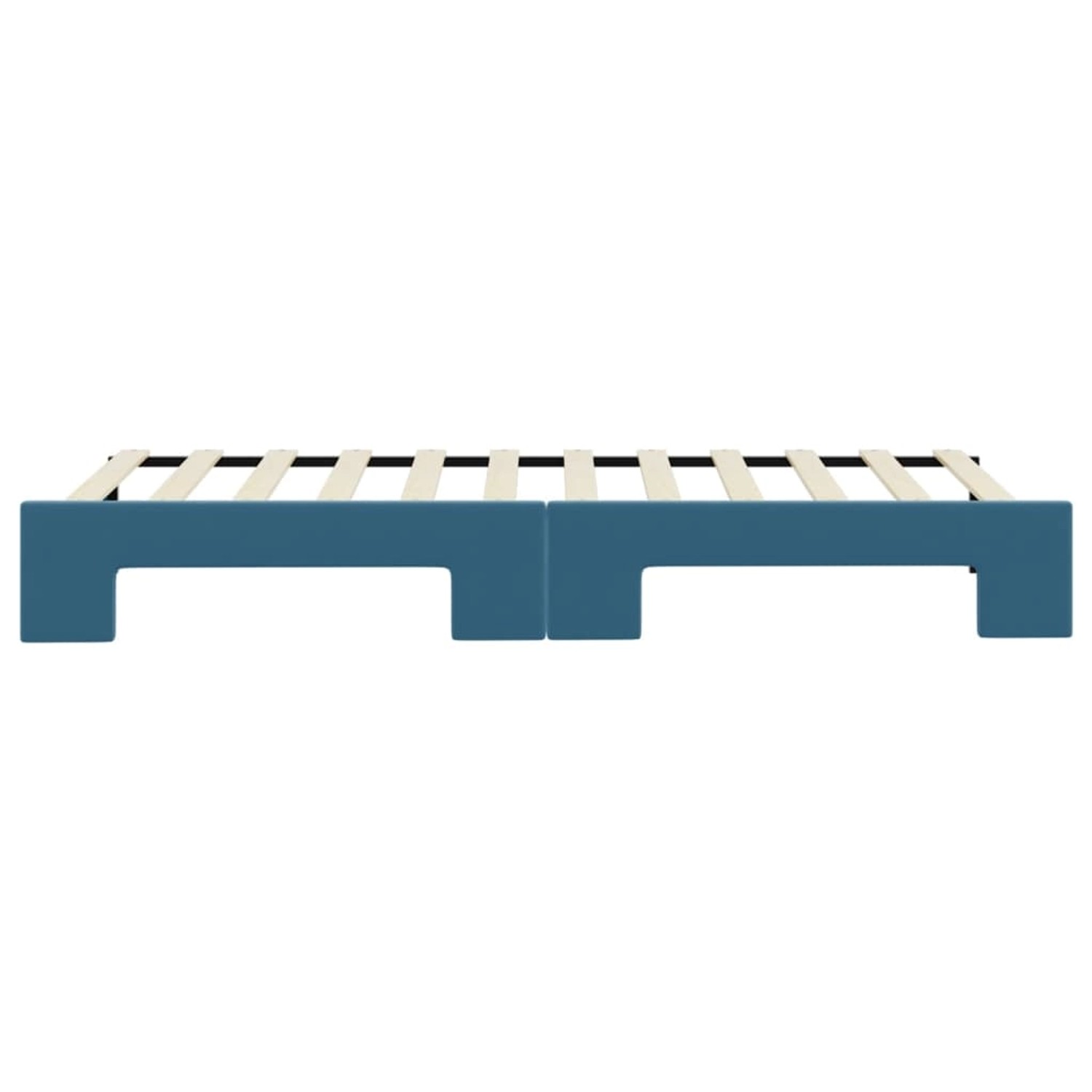 Blaues vidaXL Tagesbett, ausziehbar, mit Lattenrost. Bett für Matratze 80x200 cm.