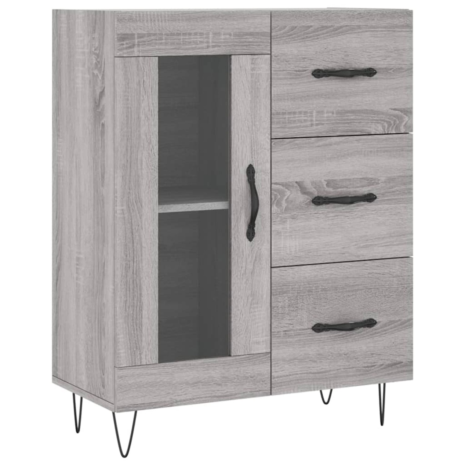 vidaXL Sideboard Grau Sonoma 69,5x34x90 cm Holzwerkstoff 828042 günstig online kaufen