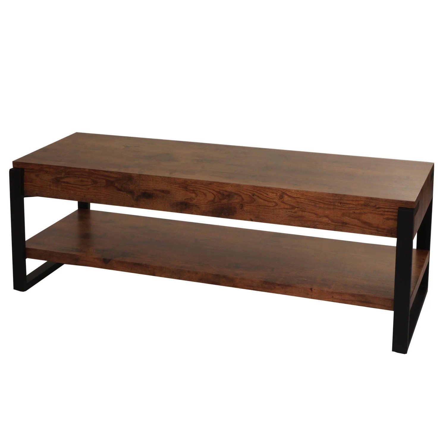MCW TV-Rack L53 Metall 42x120x44cm Dunkle Wildeiche