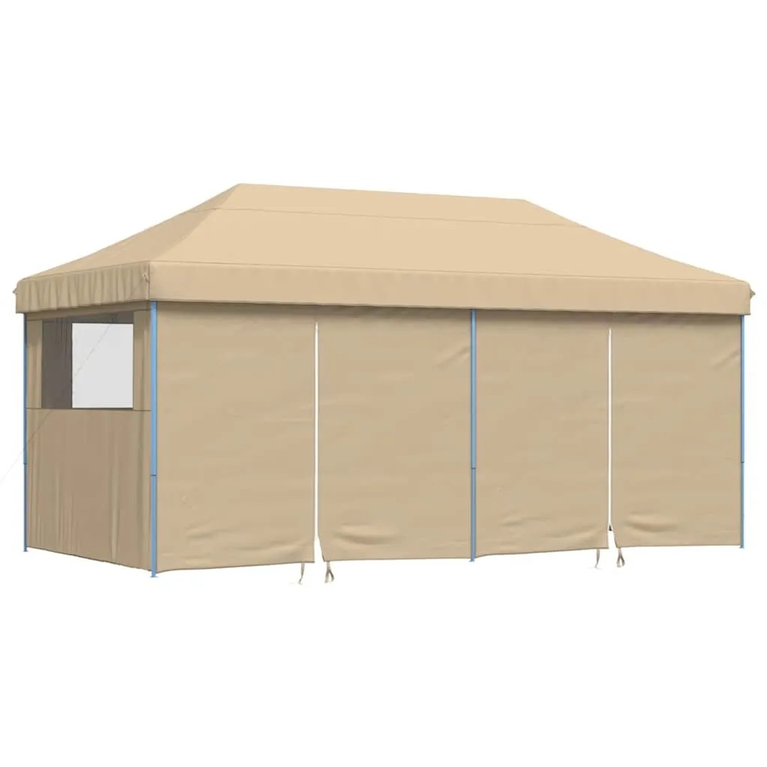 vidaXL Partyzelt Faltbar Pop-Up mit 4 Seitenteilen Beige 4004951
