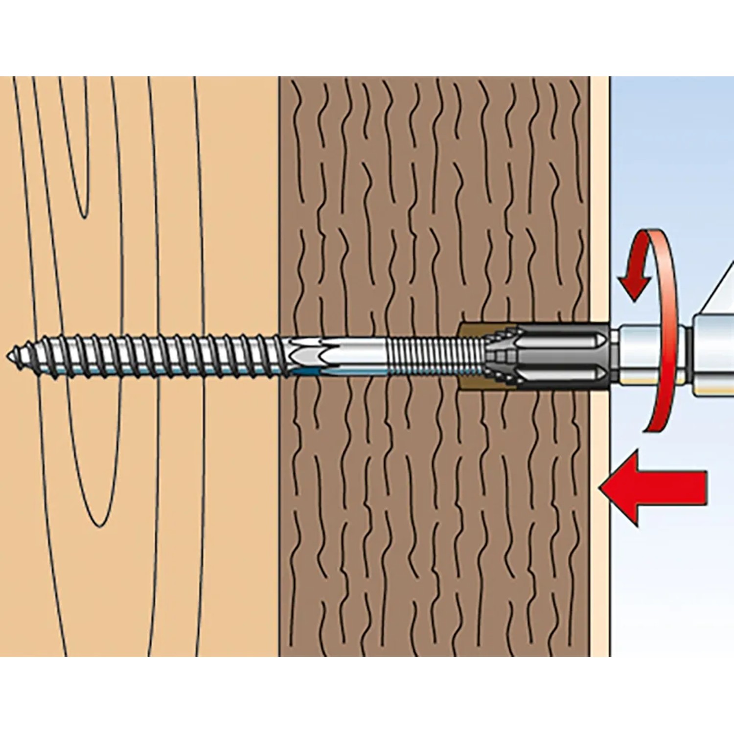 Fischer Thermax 10/140 Dübel zur wärmebrückenfreien Befestigung in gedämmter Fassade.