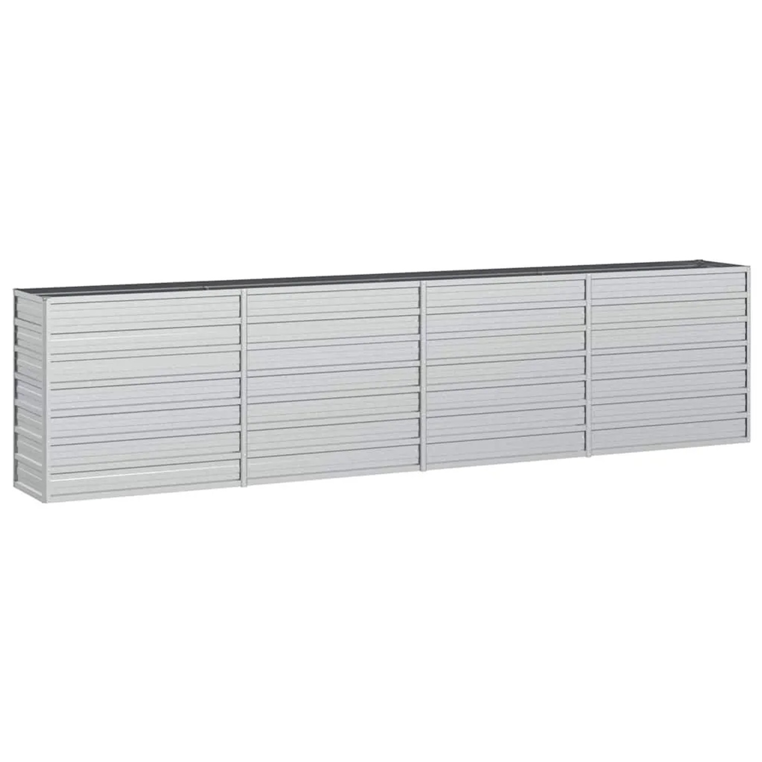 vidaXL Garten-Hochbeet 320x40x77 cm Verzinkter Stahl Silber 316891