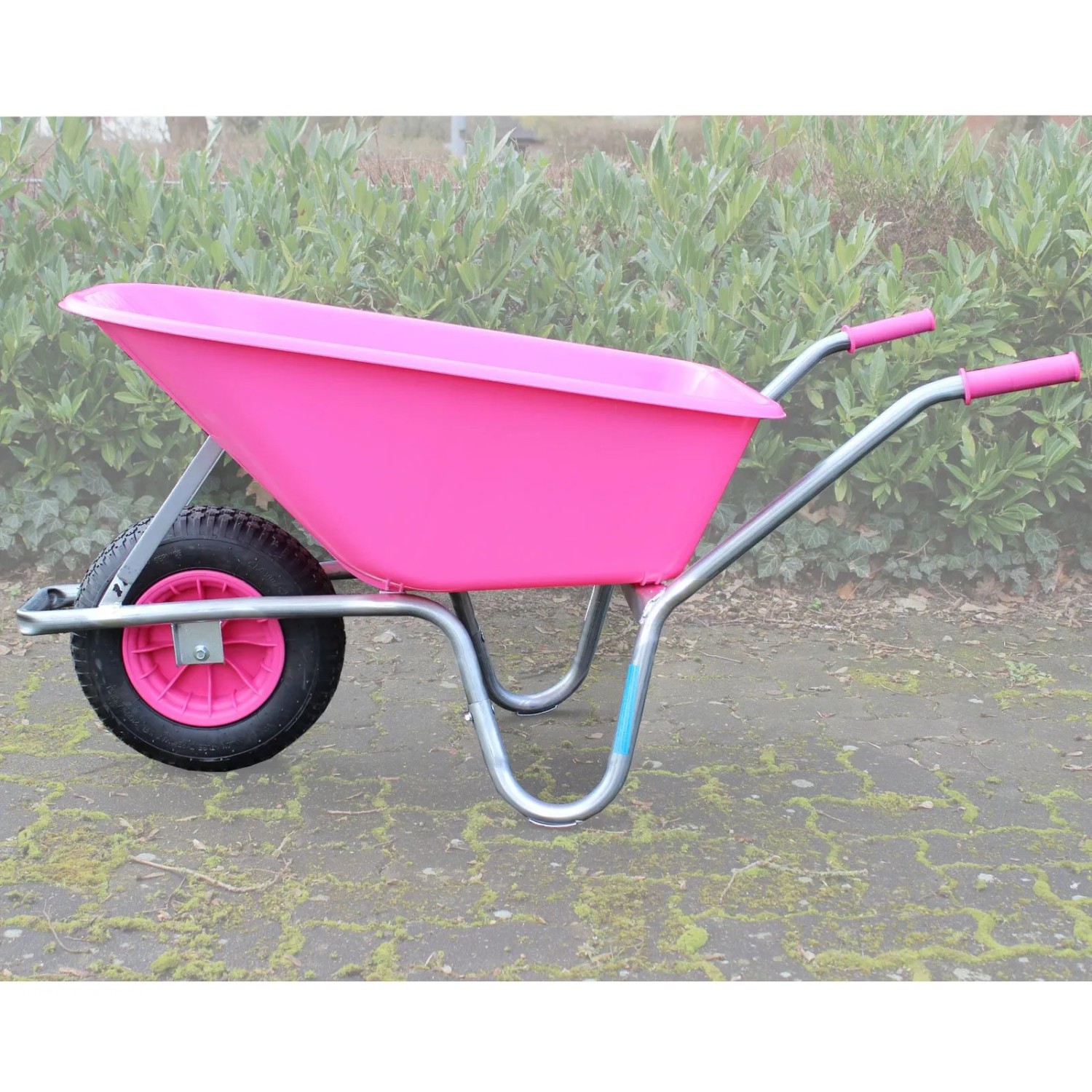 TRUTZHOLM Schubkarre 100L Tragkraft 250 kg Kunststoffmulde Pink