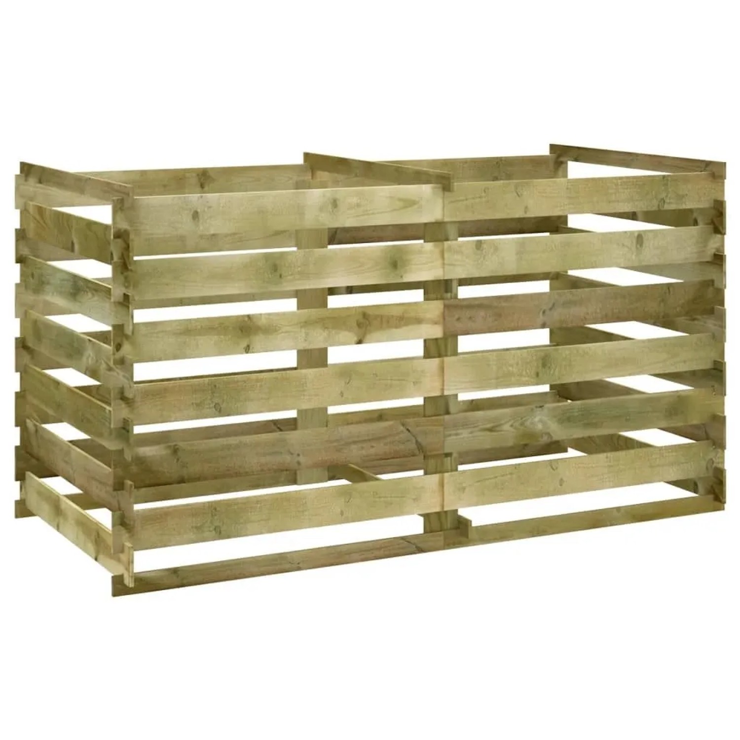 DELUKE Komposter Garten ANDRI 180x90x90cm Kiefernholz Imprägniert Lattenrostkomposter Komposter Holz Schnellkomposter