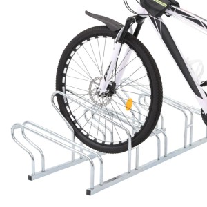 vidaXL Fahrradständer für 5 Fahrräder Freistehend Verzinkter Stahl 4005576