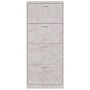 vidaXL Schuhschrank Betongrau 59x17x150 cm Holzwerkstoff 342521_6