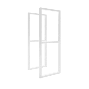 HEVVA Gestell Doppel-Waschtisch NECKAR 30 cm Tief 2er Set Weiß