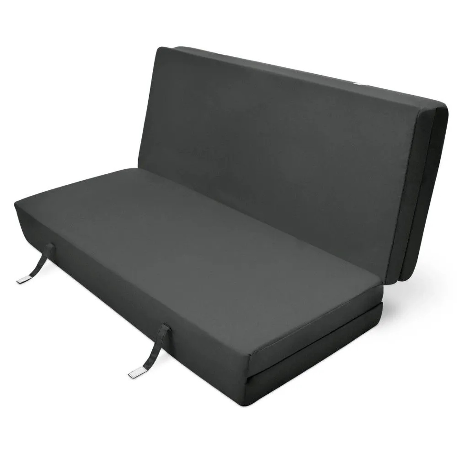 Beautissu Comfort Klappmatratze, 195x120x7cm, Anthrazit. Faltbare Gästematratze mit Tragegriffen.
