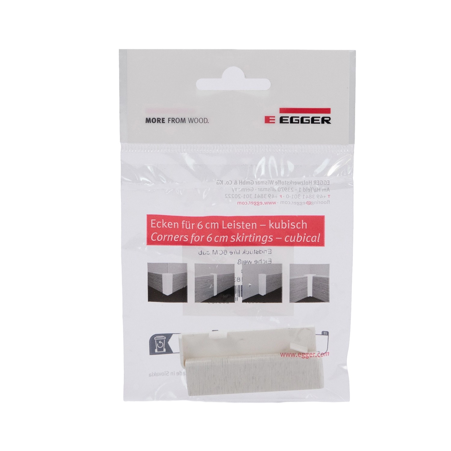 Egger Endstück 6 cm Eiche Weiß 2 Stück günstig online kaufen