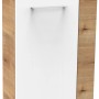 Fackelmann Waschbeckenunterschrank SBC Asteiche, 44 cm breit, mit weißer Front und Griff.