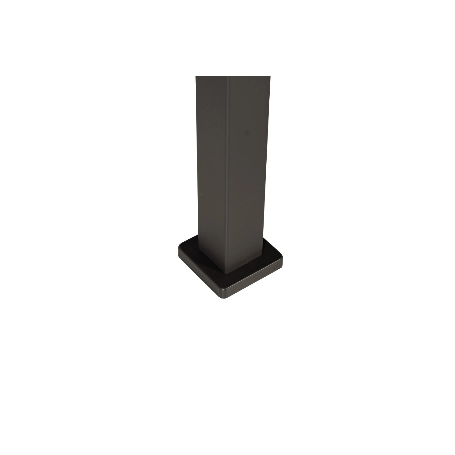 Detailansicht: Pfosten der anthrazitfarbenen Mirador Basic Pergola, 3x3 m.