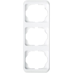 Busch-Jaeger Abdeckrahmen Alpha Nea, 3-fach, Studioweiß, senkrecht.