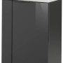 Fackelmann Waschbeckenunterschrank SBC, Anthrazit, 44 cm breit. Kompakter Badschrank mit weißem Waschbecken.