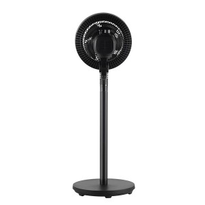 Schwarzer Midea Luftzirkulationsventilator mit Standfuß, Ø 30 cm, Höhe 85 cm.