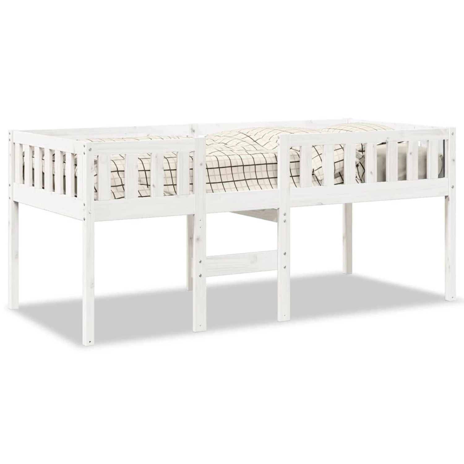 vidaXL Kinderbett ohne Matratze Weiß 90x200 cm Massivholz Kiefer 855016 günstig online kaufen
