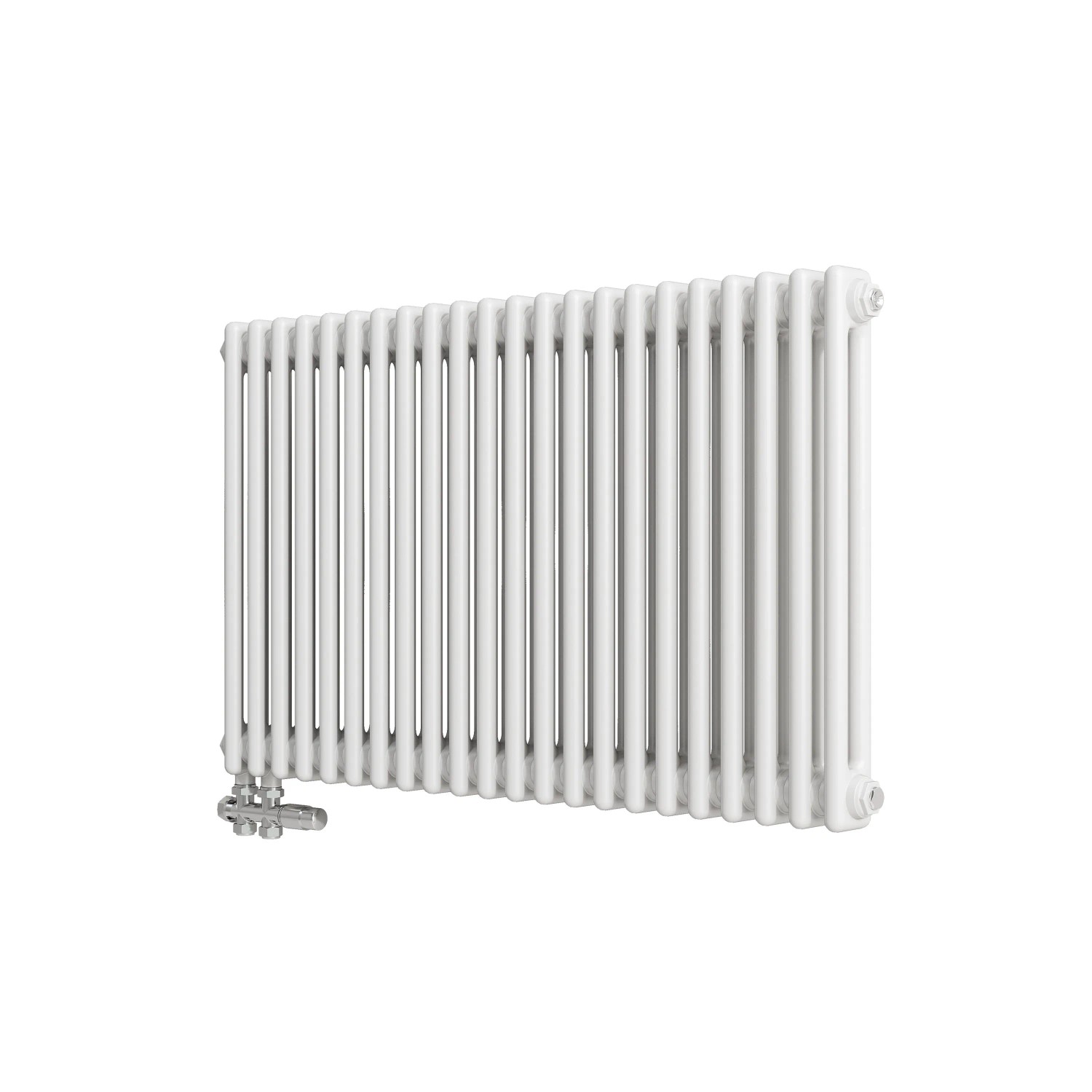 Duschparadies Traditioneller Heizkörper 600 x 1010 mm 1114W Doppellagig Gusseisenstil Weiß