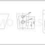 Technische Zeichnung Glasdeals Stand-WC Spülrandlos mit SoftClose Sitz, zeigt Maße und verschiedene Ansichten.