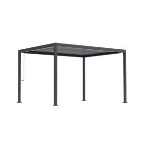 MWH Pergola O+90 Series 3x4m Anthrazit. Robuster Aluminiumrahmen, verstellbares Lamellendach.