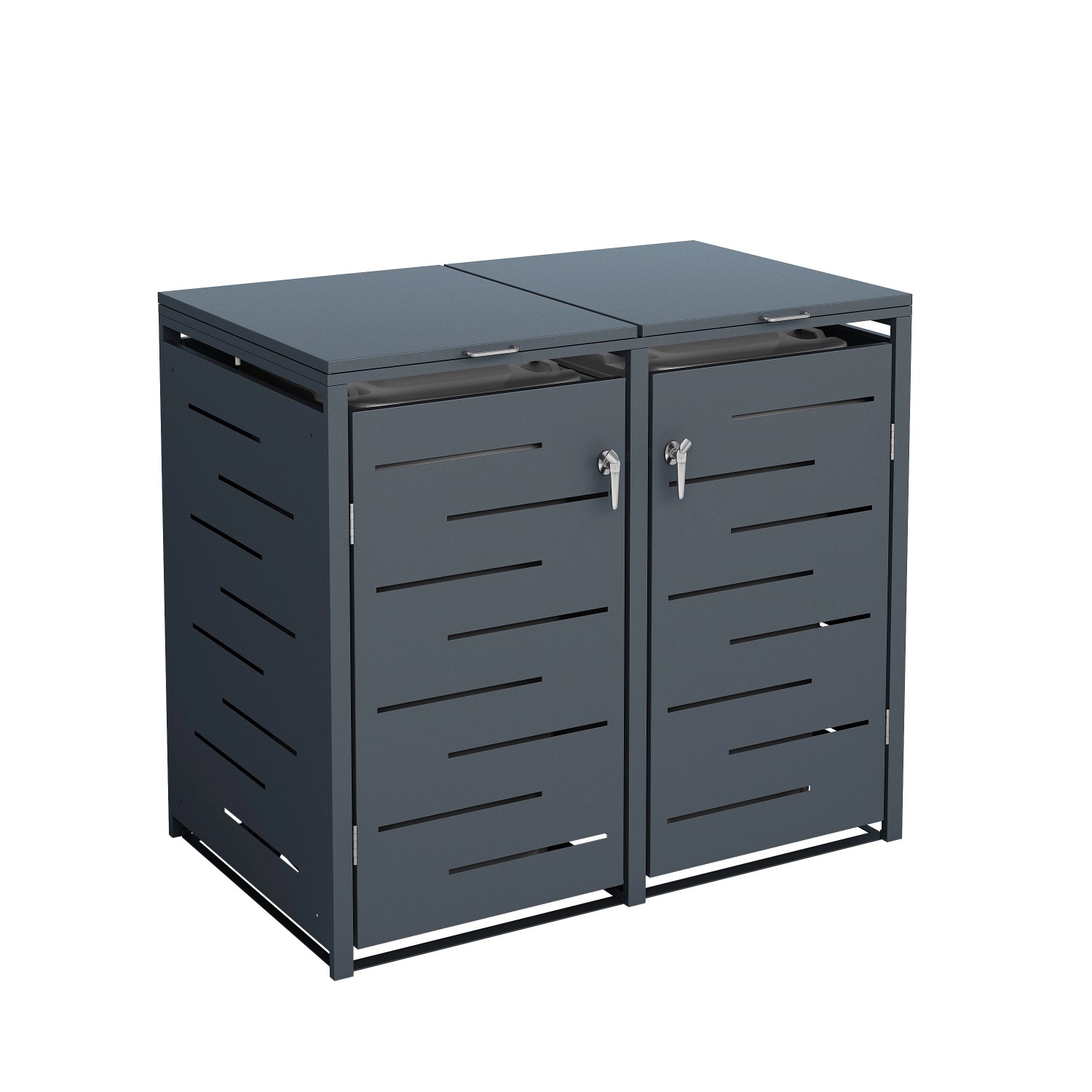 T&J Mülltonnenbox Oskar 132 cm x 80 cm x 116 cm Anthrazit