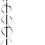 Moderne Trio LED Stehlampe Sequence, Aluminium gebürstet, spiralförmiges Design für Wohnraum.