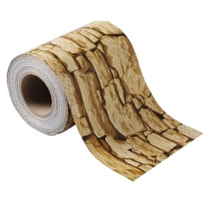WOLTU Sichtschutzstreifen 19cm x 35m 25 Befestigungsclips Sandstein