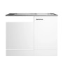 OPTIFIT Spülenunterschrank Bonn214, 110cm breit, weiß, mit Spüle und Geschirrspülerblende.