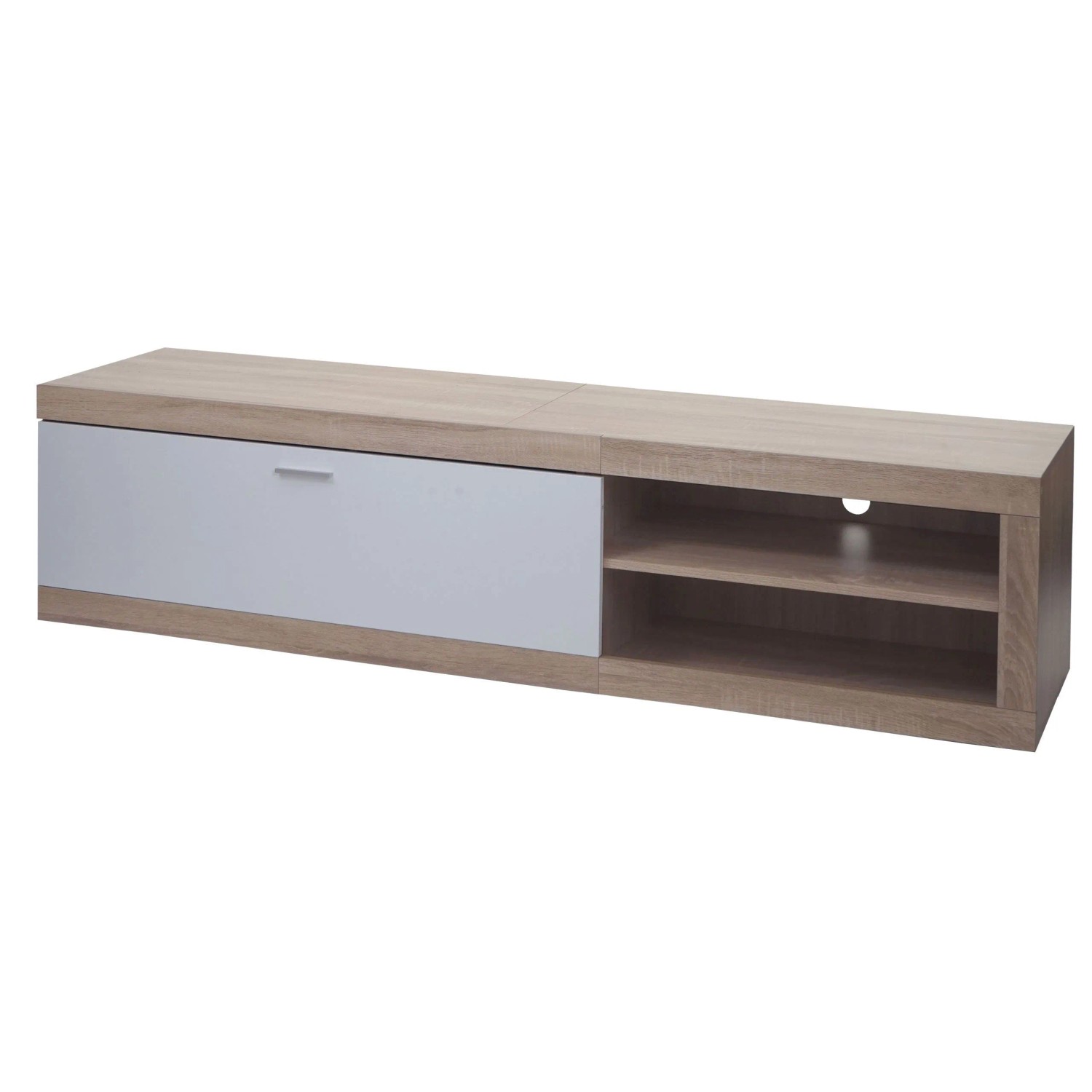 Mcw Tv-Rack L33 Holz 43x180x41cm Staufach Eiche-Optik