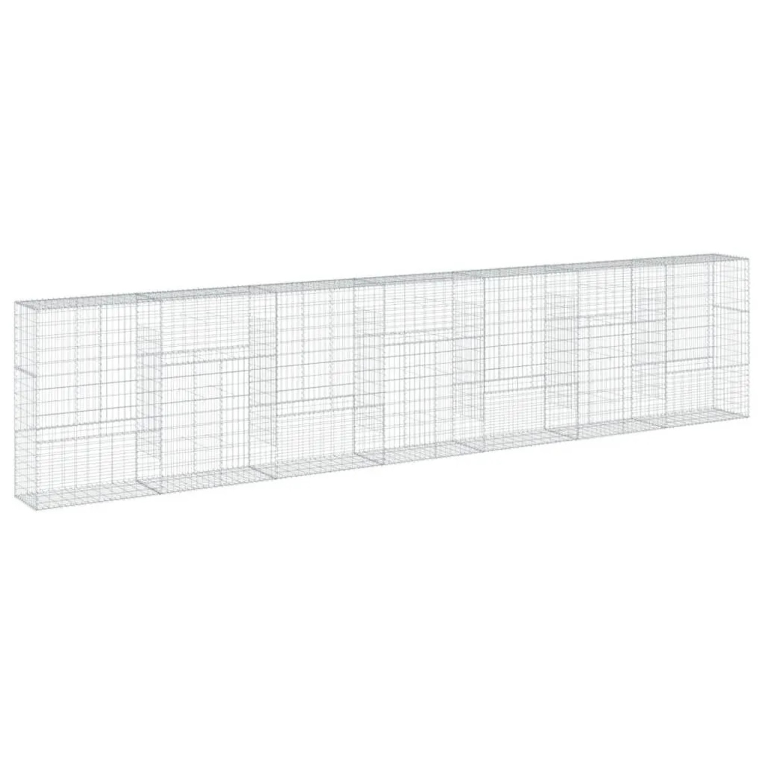 vidaXL Gabione mit Deckel 700x50x150 cm Verzinktes Eisen 3295160