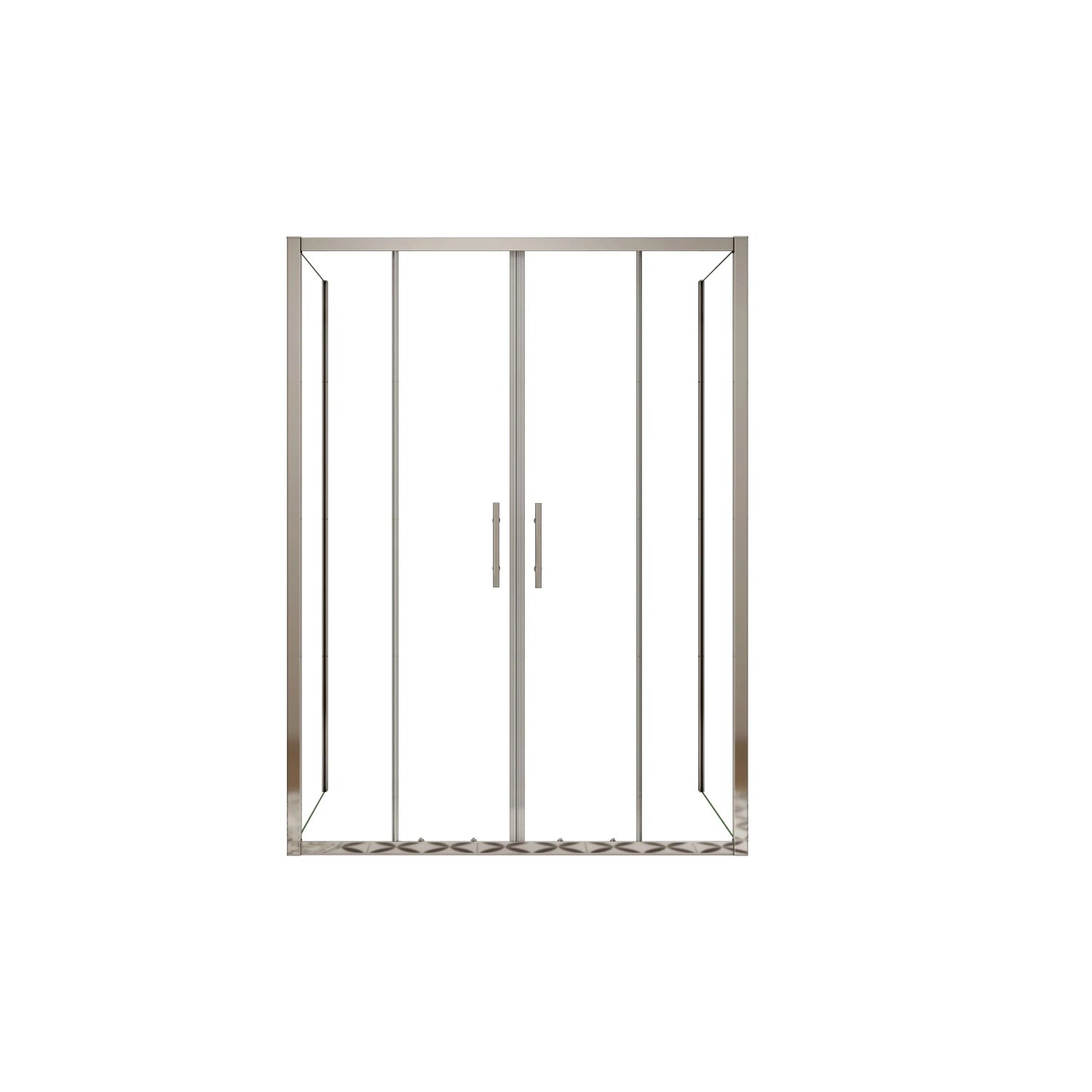 AICA 120cm Schiebetür mit 70x70cm Seitenwand H.190cm 5mm ESG Glas U-Form Du günstig online kaufen