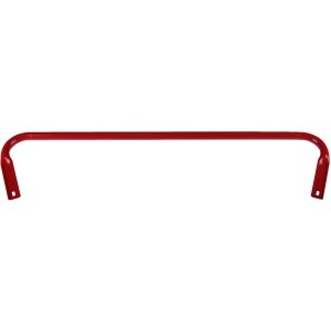 Roter Dolle Handlauf aus Stahl für Bodentreppen zur sicheren Montage.