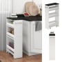 Vicco Rollregal Rivo, weiß/anthrazit, 20x85 cm, Küchenschrank mit 3 Fächern und Rollen.
