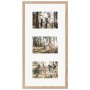 Galerierahmen in Eiche-Optik für 3 Fotos (10x15 cm). Holzrahmen für Wandmontage, ideal für Familienfotos.