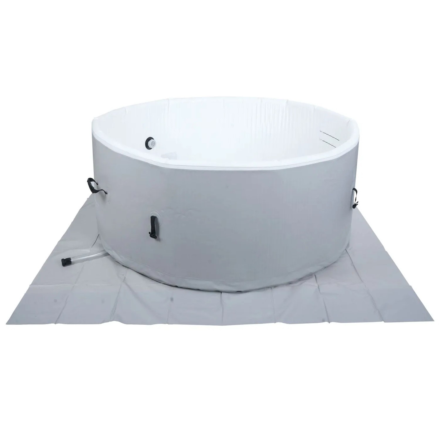 MCW Whirlpool N97 Ersatz-Pool 5 Personen Aufblasbar Rund Ø180cm Grau-Weiß_8