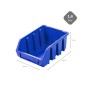 Blaue PROREGAL Sichtlagerbox (10er Set) aus Polypropylen, 7,5x11,6x16,1 cm, für Aufbewahrungssysteme.